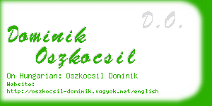 dominik oszkocsil business card